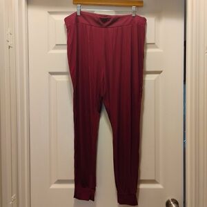 Victoria's Secret Burgundy Lounge Pants Stretchy Jogger Style Comfy Size XL
